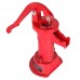 Red Cast Iron Hand Water Pump Hand Press Well Pump Water Pitcher Suction Outdoor Yard Pond Garden - B071RCRKJ1